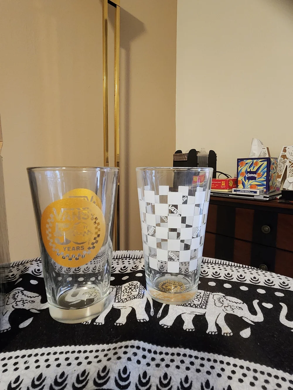 Vans 50th Anniversary Checkerboard Glass Set - Black, White & Yellow